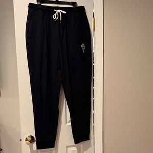 Stylish Black Joggers with Embroidered Detail